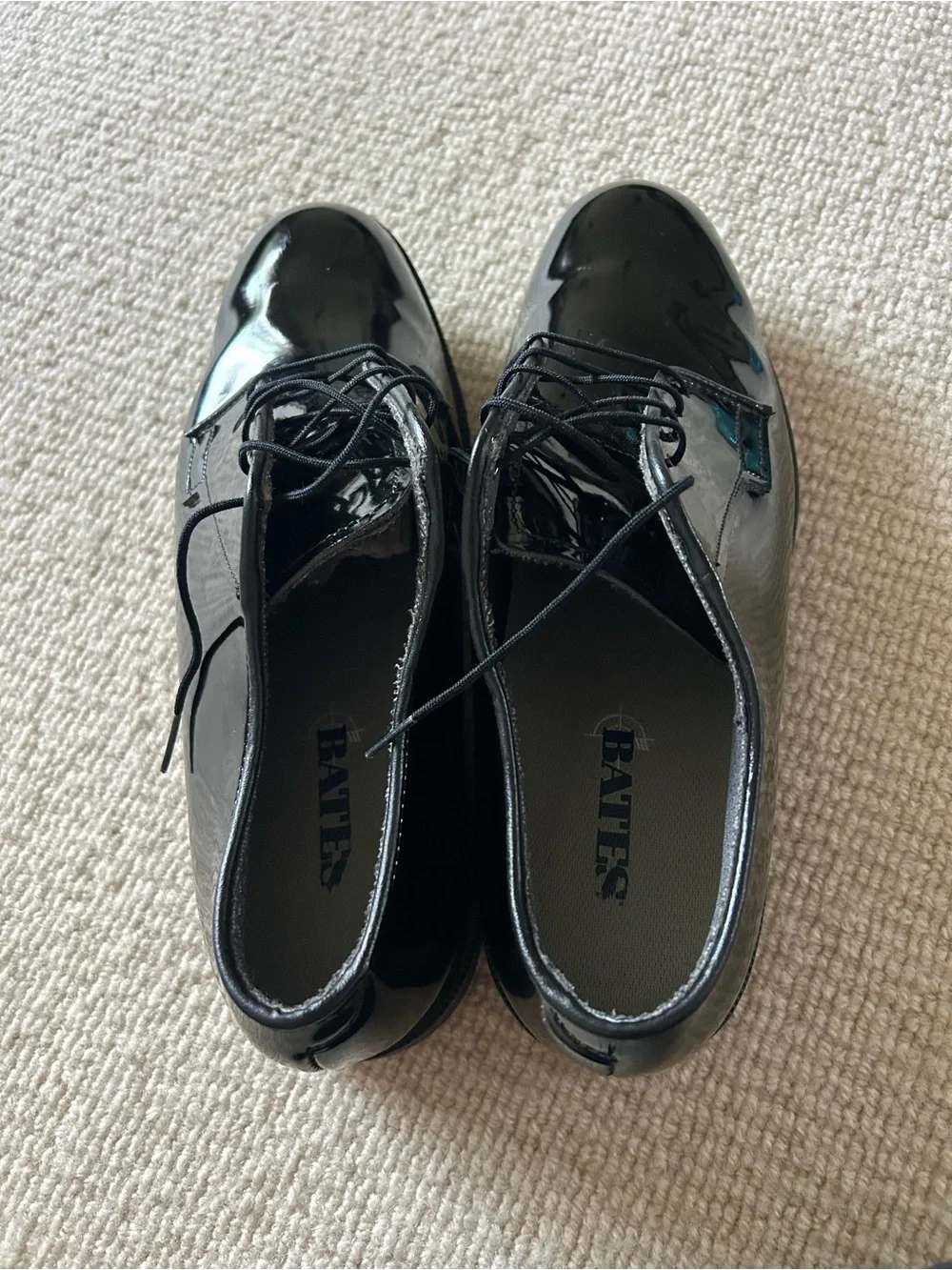 Men's Black Patent Derby Dress Shoes - Classic Lace-Up